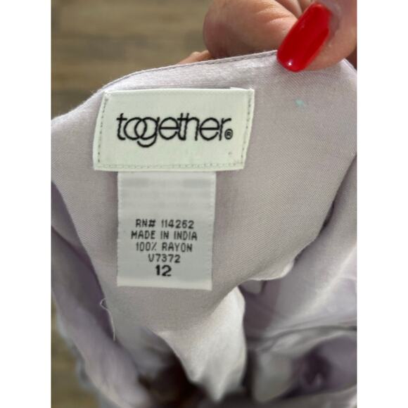 Together Women's Multicolor Floral Print Maxi Skirt Size 12 - Picture 3 of 7